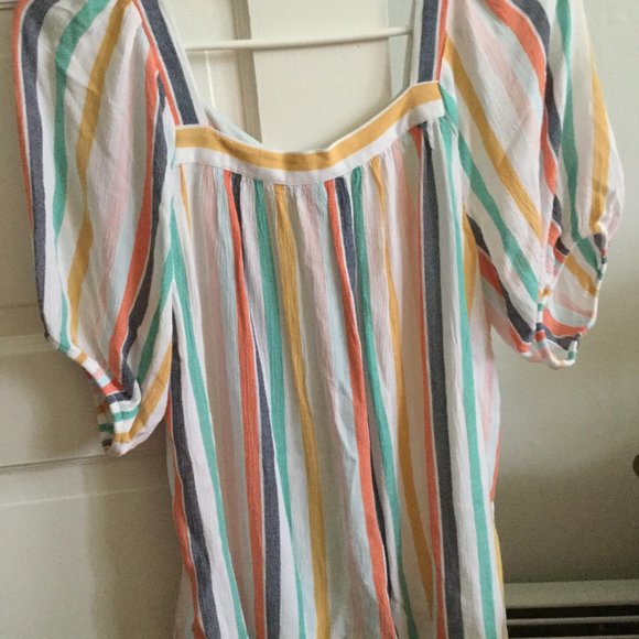 a.n.a Rainbow Striped Top - Picture 2 of 4